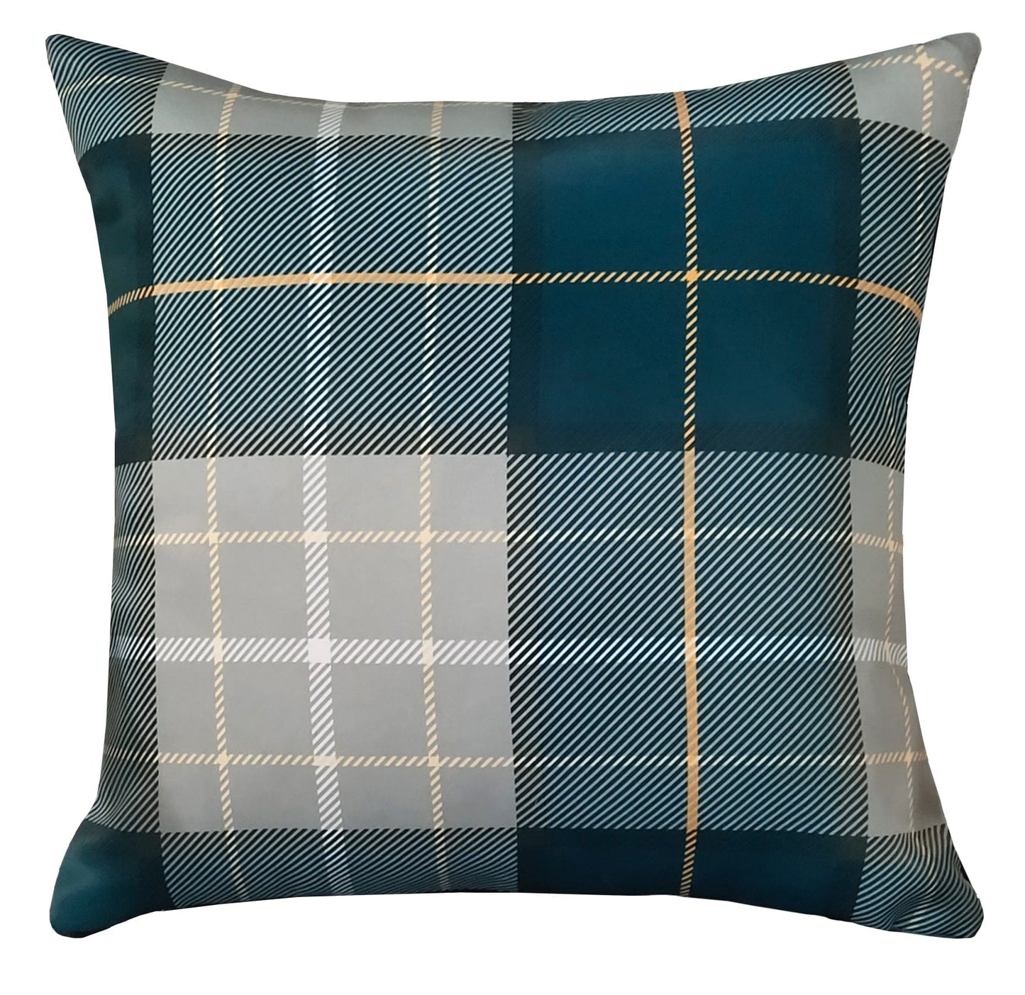 OLIVIA ROCCO Curtain CUSHION COVER / CHECK EMERALD GREEN Printed Check & Marble Blackout Curtains Wholesale Manchester UK