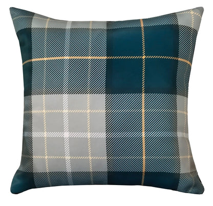 OLIVIA ROCCO Curtain CUSHION COVER / CHECK EMERALD GREEN Printed Check & Marble Blackout Curtains Wholesale Manchester UK