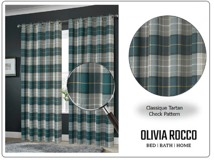 OLIVIA ROCCO Curtain Printed Check & Marble Blackout Curtains Wholesale Manchester UK
