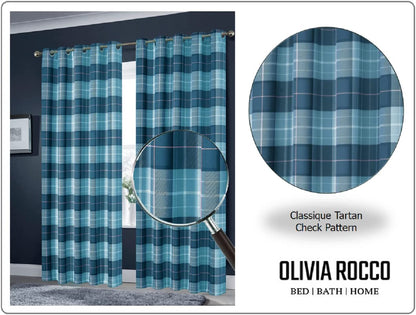 OLIVIA ROCCO Curtain Printed Check & Marble Blackout Curtains Wholesale Manchester UK