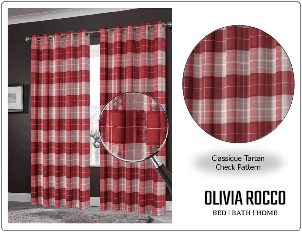 OLIVIA ROCCO Curtain Printed Check & Marble Blackout Curtains Wholesale Manchester UK