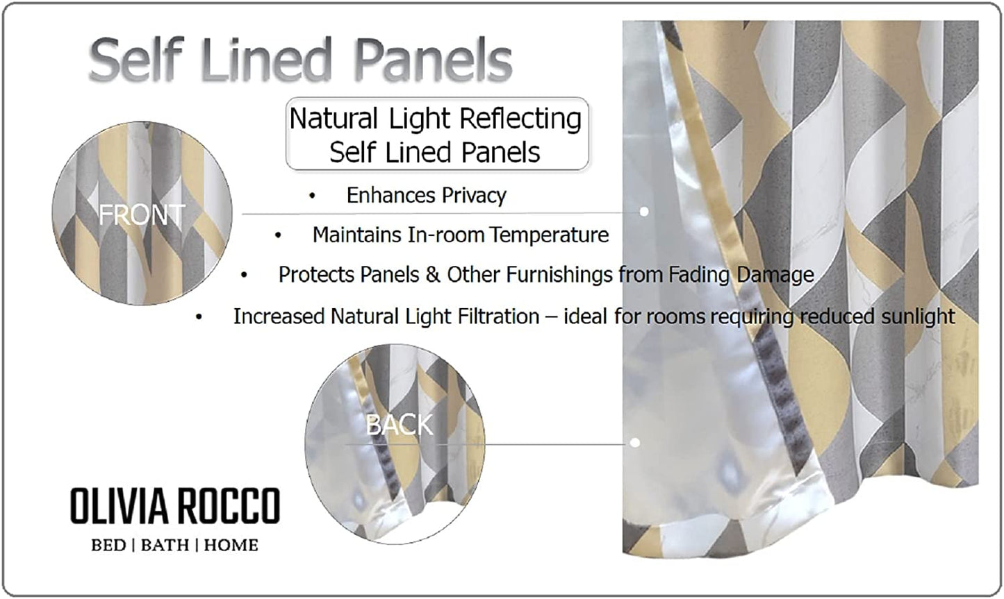 OLIVIA ROCCO Curtain Printed Check & Marble Blackout Curtains Wholesale Manchester UK