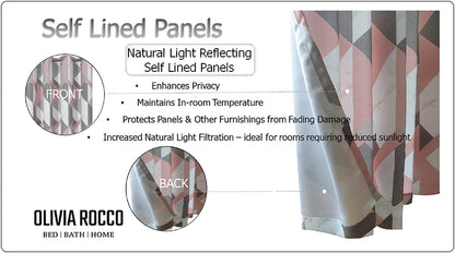 OLIVIA ROCCO Curtain Printed Check & Marble Blackout Curtains Wholesale Manchester UK