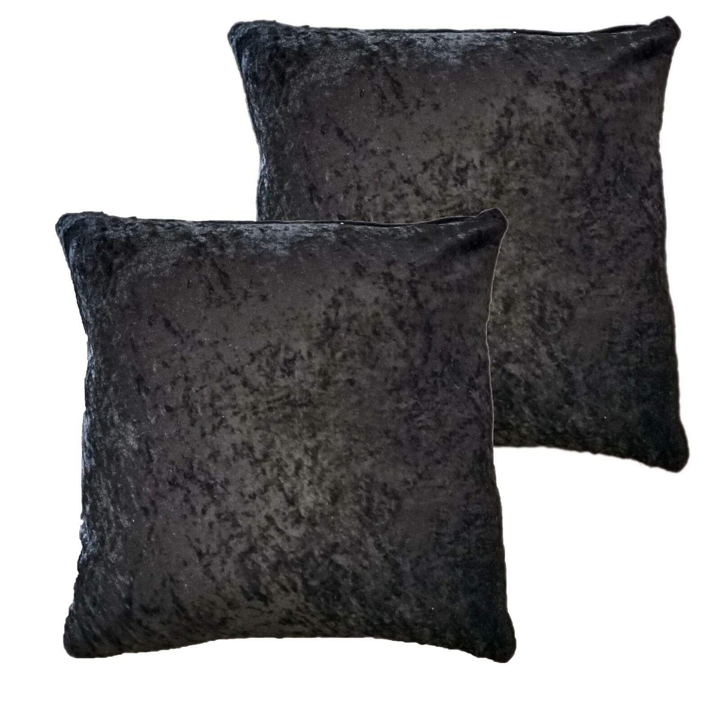 OLIVIA ROCCO Cushions BLACK Crushed Velvet Cushion Covers Wholesale Manchester UK
