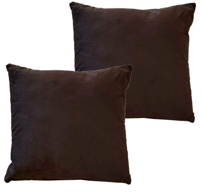 OLIVIA ROCCO Cushions DARK BROWN Matte Velvet Cushion Covers Wholesale Manchester UK