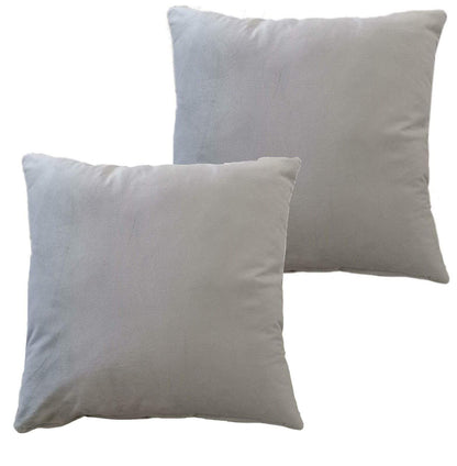 OLIVIA ROCCO Cushions SILVER Matte Velvet Cushion Covers Wholesale Manchester UK