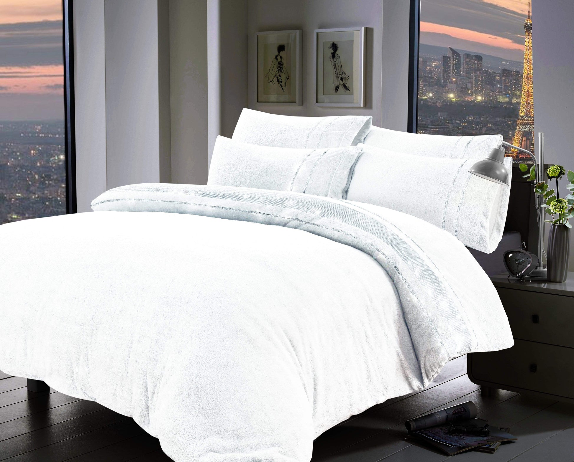 OLIVIA ROCCO Duvet Cover Diamante Teddy Duvet Set Wholesale Manchester UK