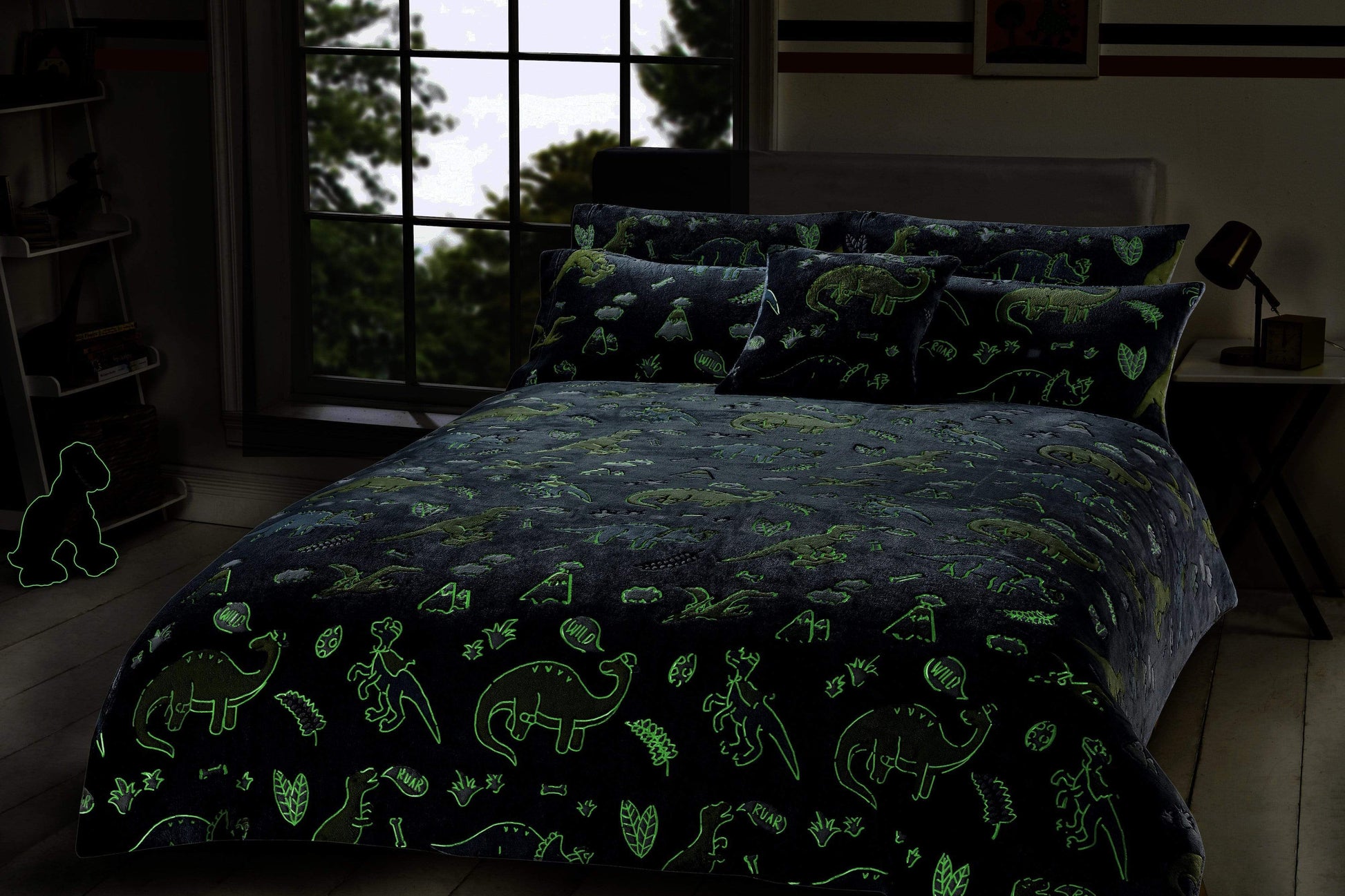 OLIVIA ROCCO Duvet Cover Dinosaur Glow In The Dark Teddy Duvet Set Wholesale Manchester UK