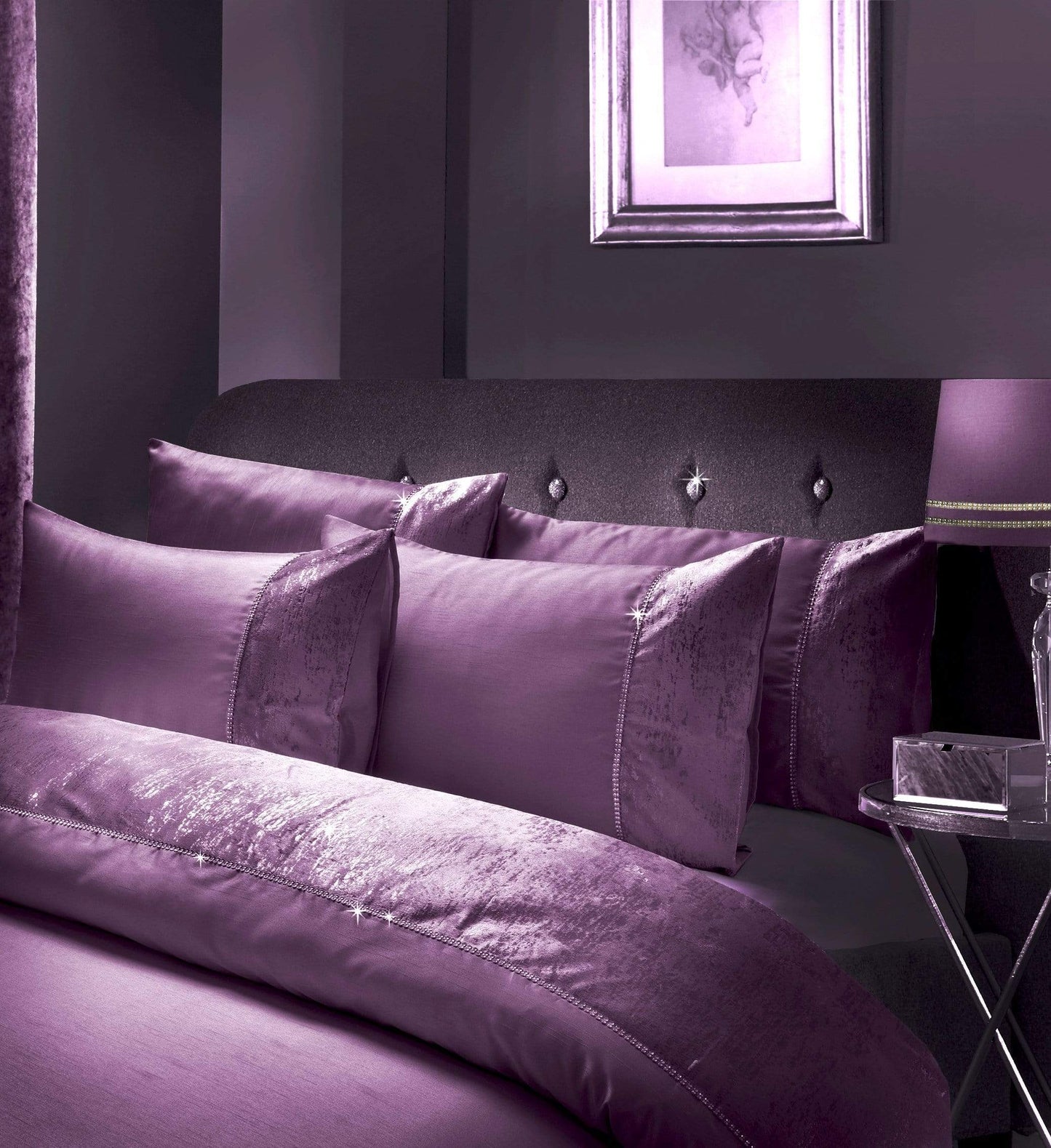 OLIVIA ROCCO Duvet Cover DOUBLE / PURPLE Valentina Duvet Set Wholesale Manchester UK