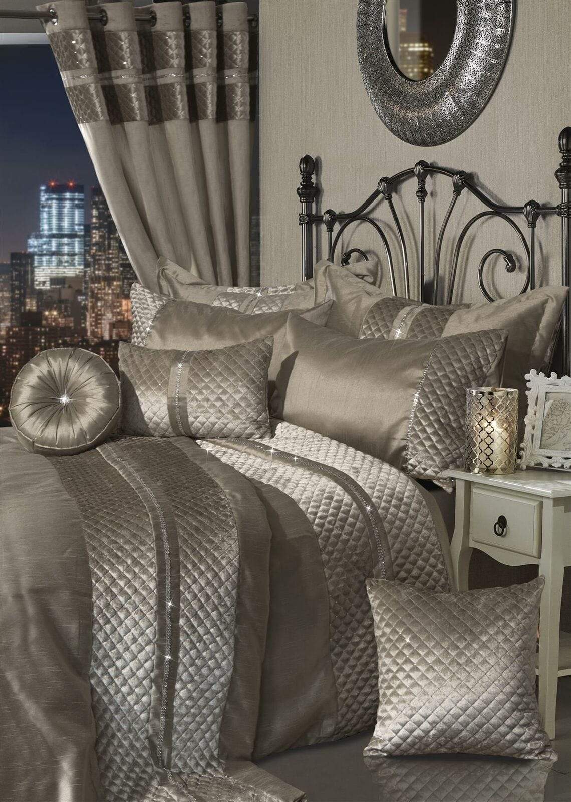 OLIVIA ROCCO Duvet Cover GOLD / DOUBLE Kylie 7 Piece Duvet Set Wholesale Manchester UK