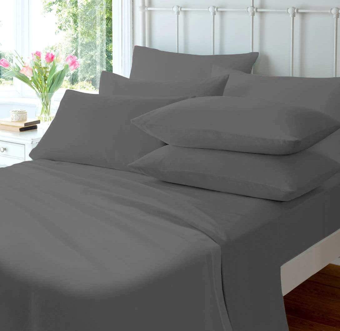 OLIVIA ROCCO Duvet Cover PILLOWCASES / GREY Flannelette Duvet Set Wholesale Manchester UK