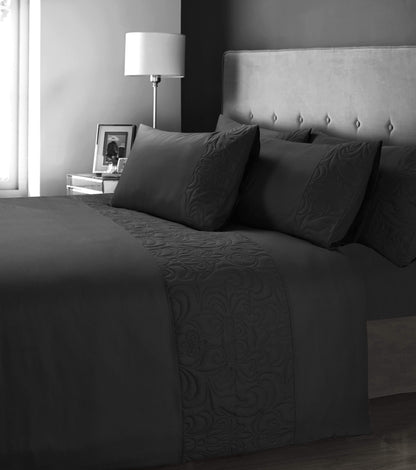 OLIVIA ROCCO Duvet Cover SINGLE / BLACK Venezia Duvet Set Wholesale Manchester UK