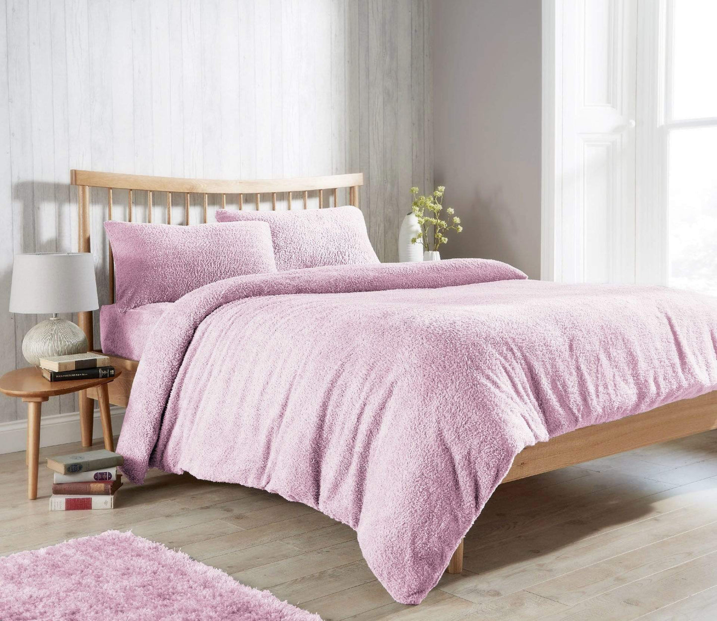 OLIVIA ROCCO Duvet Cover SINGLE / BLUSH PINK Original Teddy Duvet Set Wholesale Manchester UK
