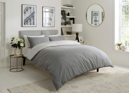 OLIVIA ROCCO Duvet Cover SINGLE / CHARCOAL Chambray Reversible Duvet Set Wholesale Manchester UK
