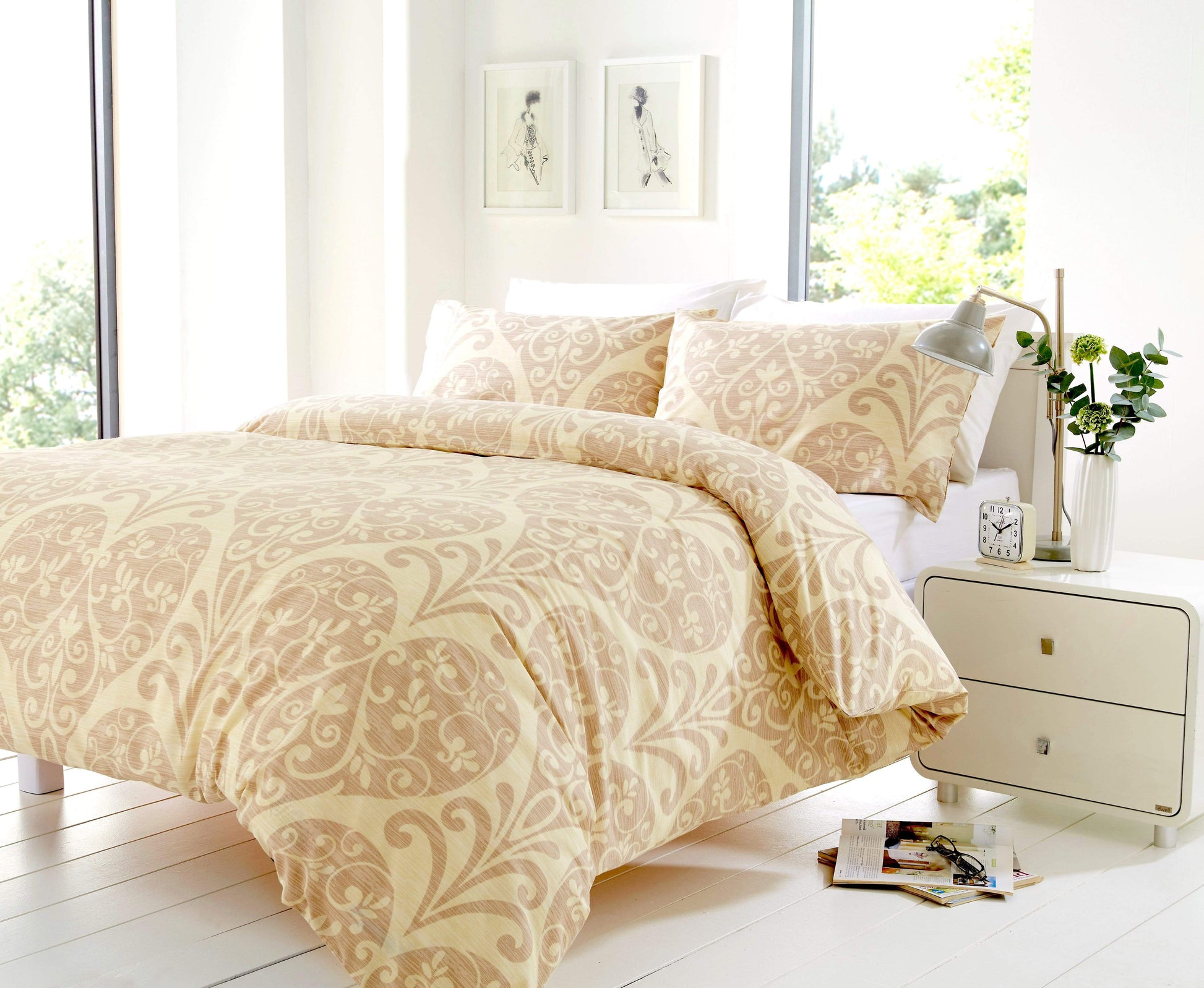 OLIVIA ROCCO Duvet Cover SINGLE / GOLD Chloe Duvet Set Wholesale Manchester UK