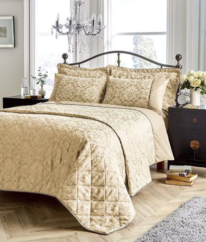 OLIVIA ROCCO Duvet Cover SINGLE / GOLD Savoy Woven Jacquard Collection Wholesale Manchester UK