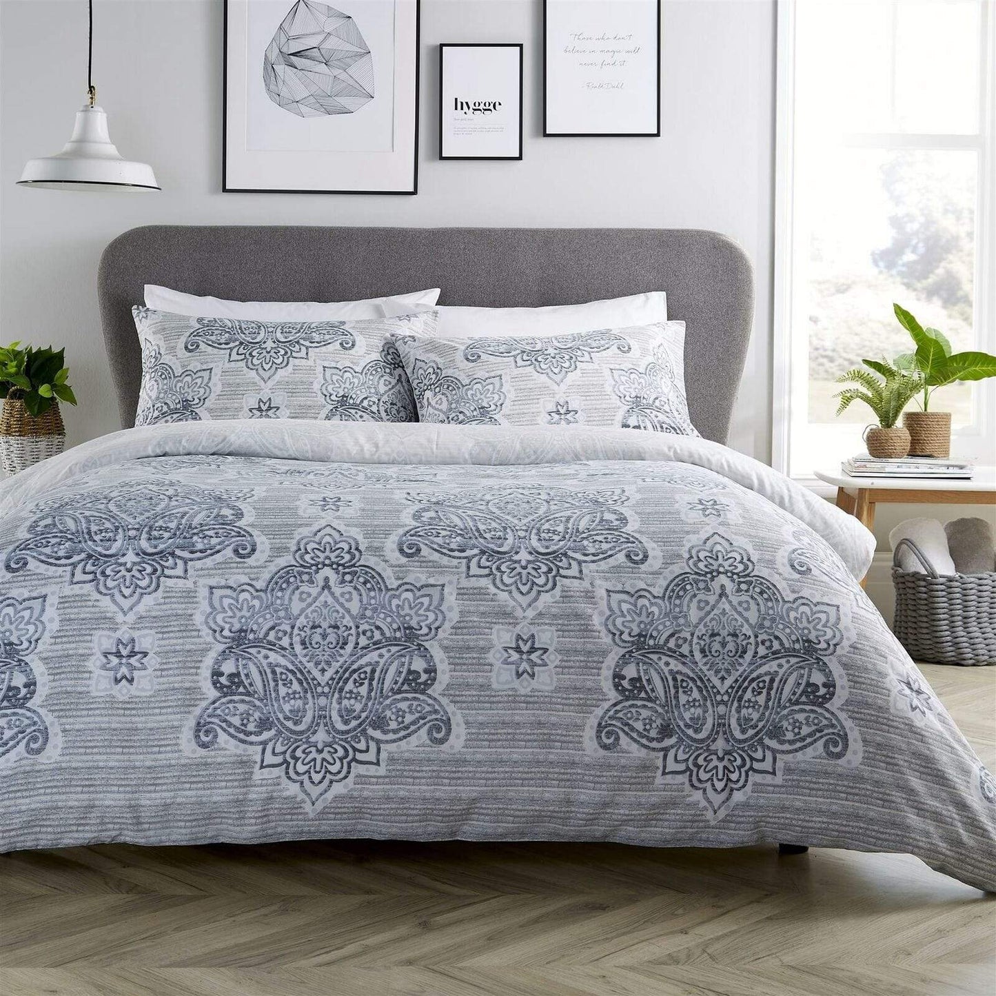 OLIVIA ROCCO Duvet Cover SINGLE / GREY Empire Duvet Set Wholesale Manchester UK