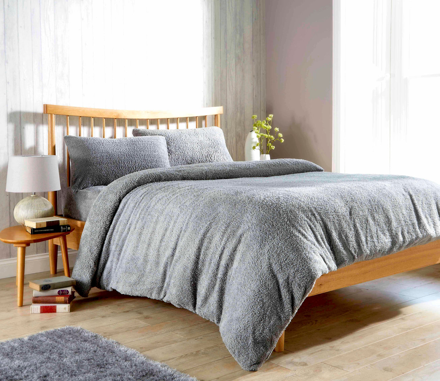 OLIVIA ROCCO Duvet Cover SINGLE / GREY Original Teddy Duvet Set Wholesale Manchester UK