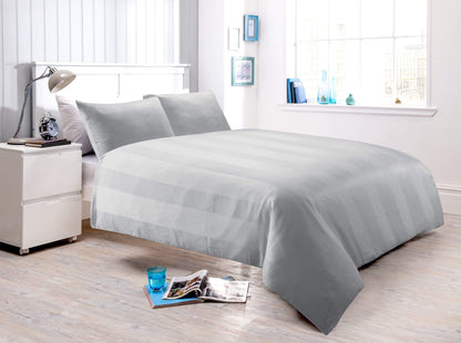 OLIVIA ROCCO Duvet Cover SINGLE / GREY Waffle Stripe Duvet Set Wholesale Manchester UK
