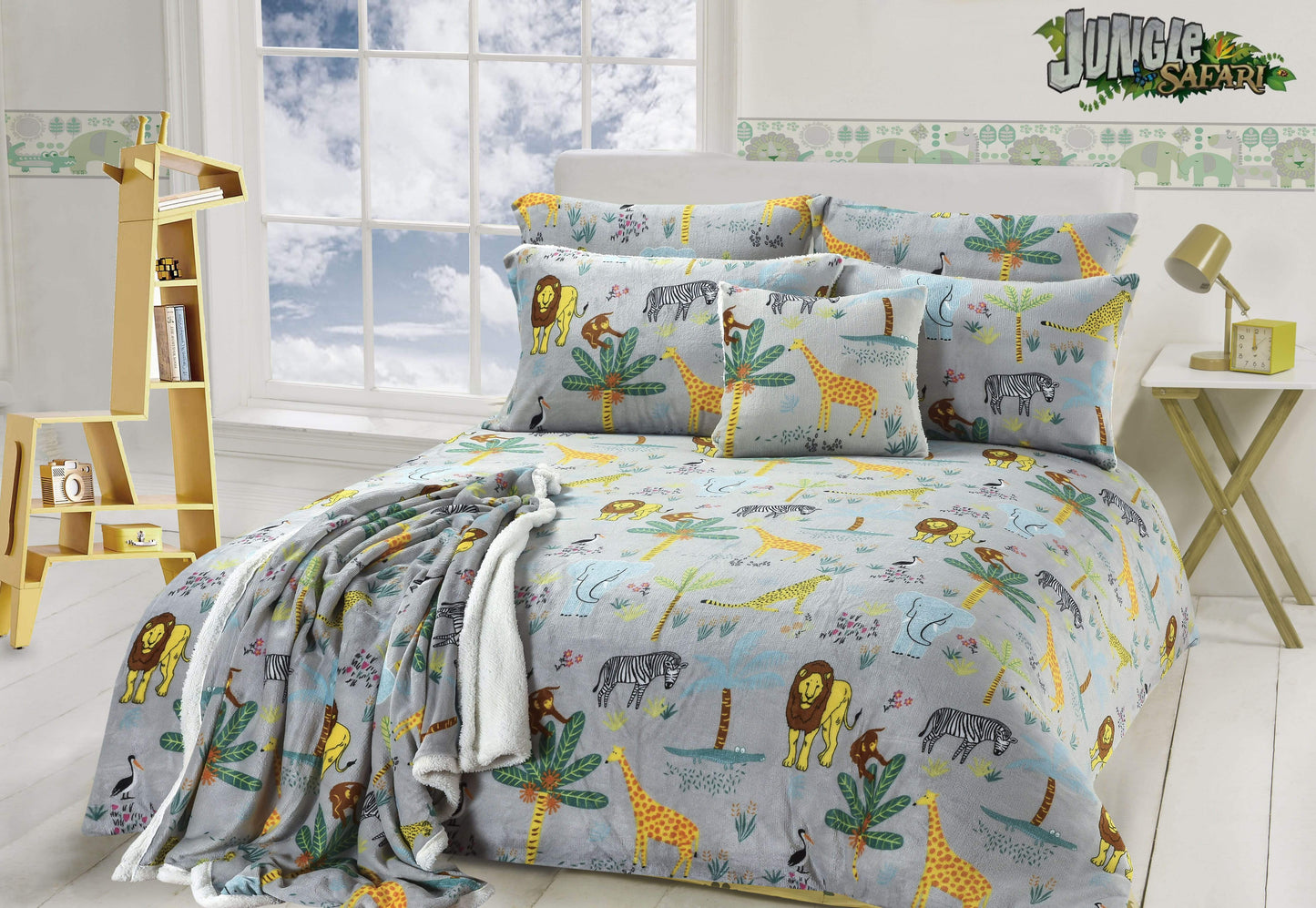 OLIVIA ROCCO Duvet Cover SINGLE Jungle Safari Animal Kingdom Teddy Duvet Set Wholesale Manchester UK