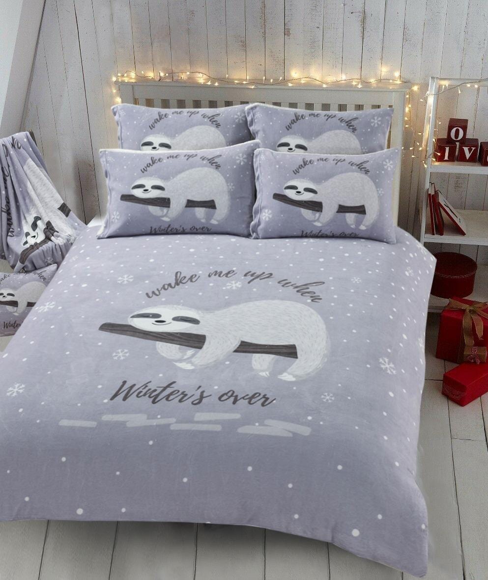 OLIVIA ROCCO Duvet Cover SINGLE Lazy Sloth Teddy Duvet Set Wholesale Manchester UK