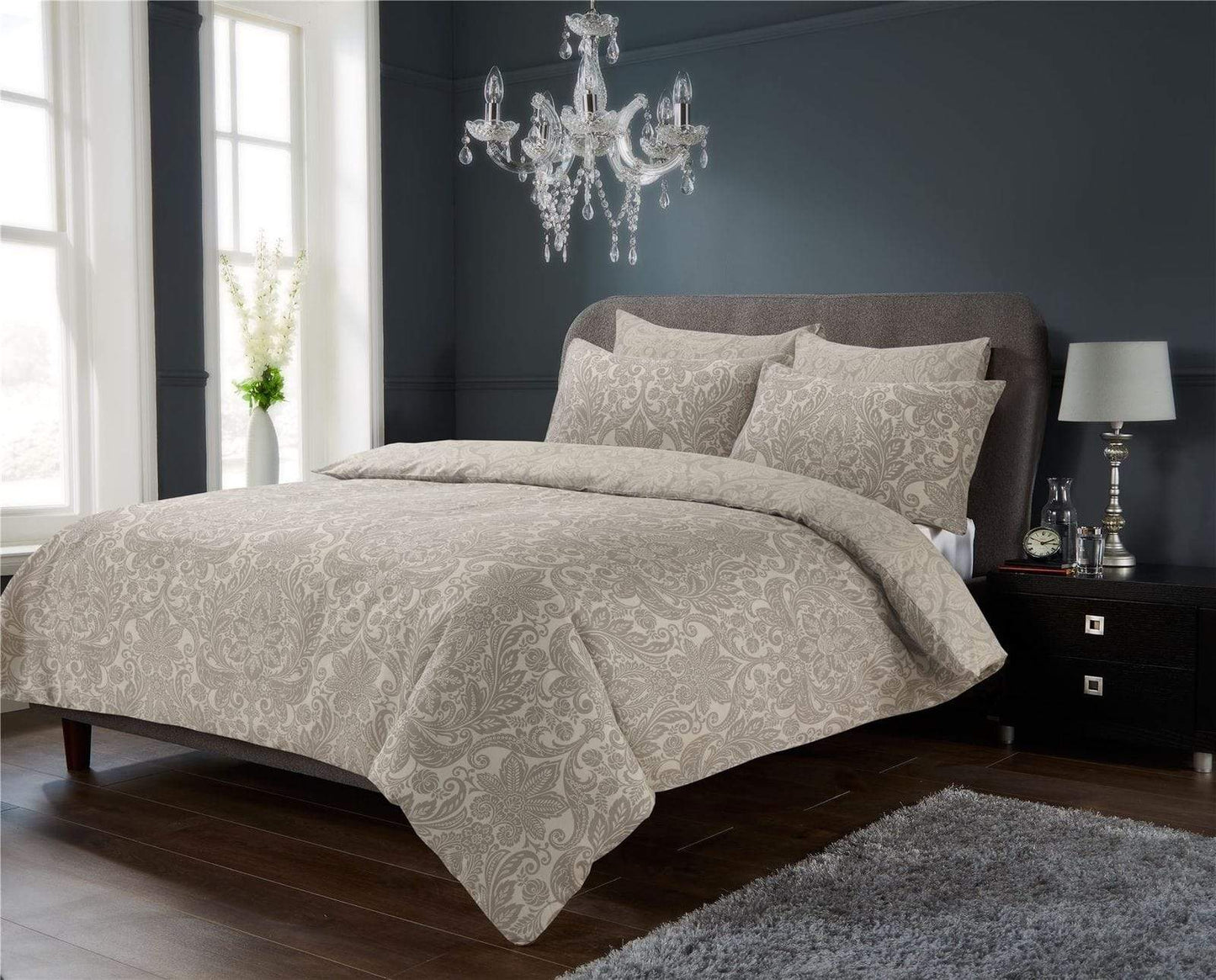OLIVIA ROCCO Duvet Cover SINGLE / NATURAL Chantilly Duvet Set Wholesale Manchester UK