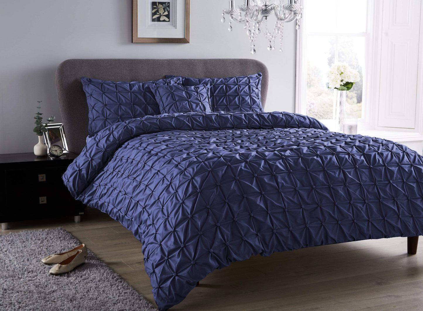 OLIVIA ROCCO Duvet Cover SINGLE / NAVY Seville Duvet Set Wholesale Manchester UK