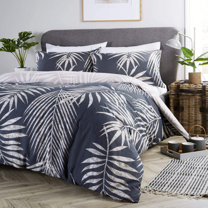 OLIVIA ROCCO Duvet Cover SINGLE / NAVY Tropical Leaf Duvet Set Wholesale Manchester UK