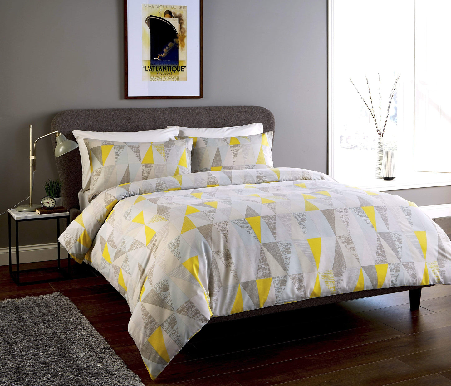 OLIVIA ROCCO Duvet Cover SINGLE / OCHRE Geo Duvet Set Wholesale Manchester UK