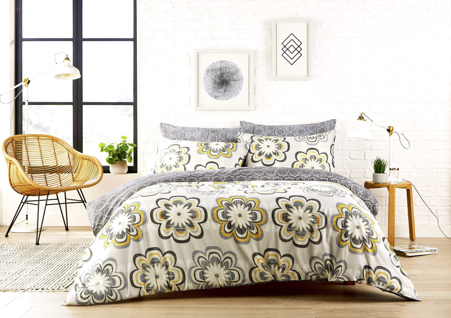 OLIVIA ROCCO Duvet Cover SINGLE / OCHRE Peony Duvet Set Wholesale Manchester UK