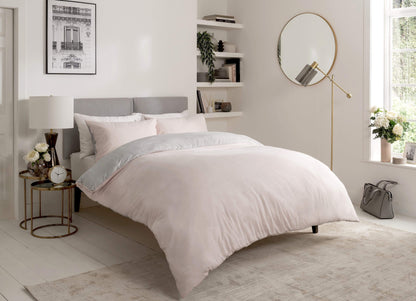 OLIVIA ROCCO Duvet Cover SINGLE / PINK Chambray Reversible Duvet Set Wholesale Manchester UK
