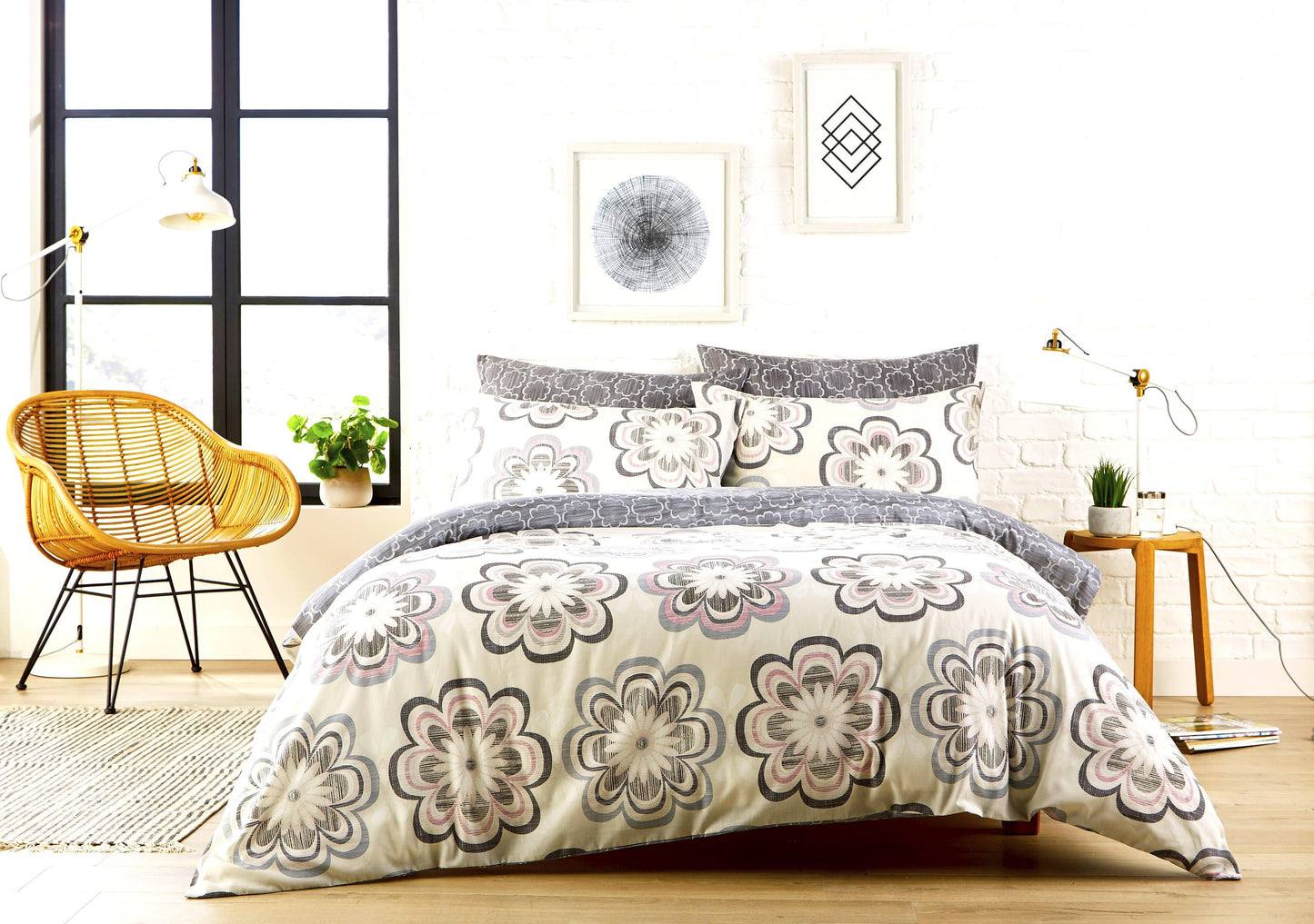OLIVIA ROCCO Duvet Cover SINGLE / PINK Peony Duvet Set Wholesale Manchester UK