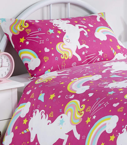 OLIVIA ROCCO Duvet Cover SINGLE / PINK Unicorn Duvet Set Wholesale Manchester UK