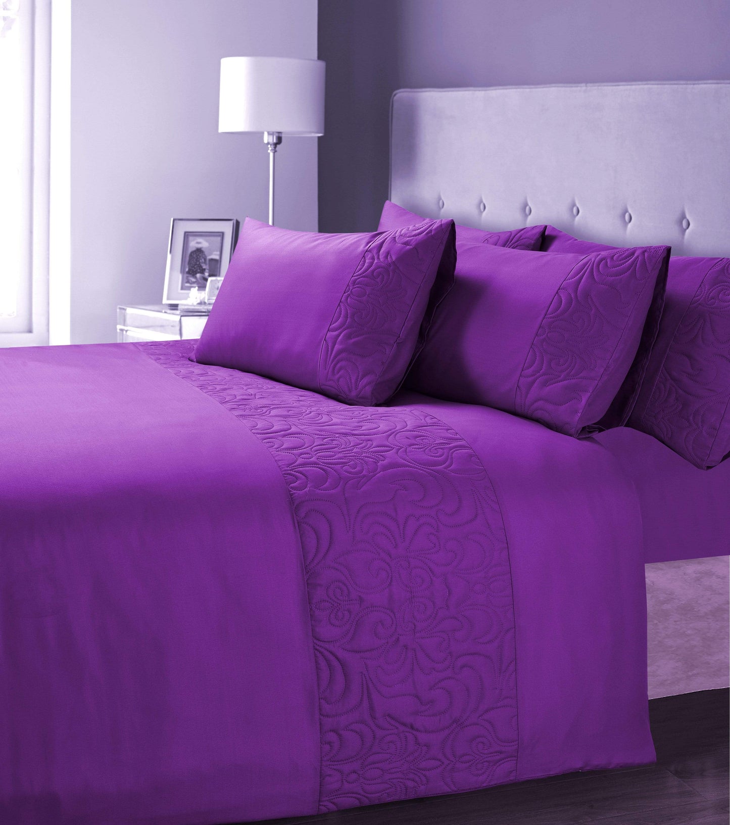 OLIVIA ROCCO Duvet Cover SINGLE / PURPLE Venezia Duvet Set Wholesale Manchester UK