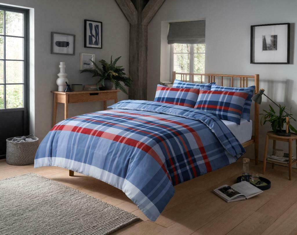 OLIVIA ROCCO Duvet Cover SINGLE / RED Hudson Duvet Set Wholesale Manchester UK