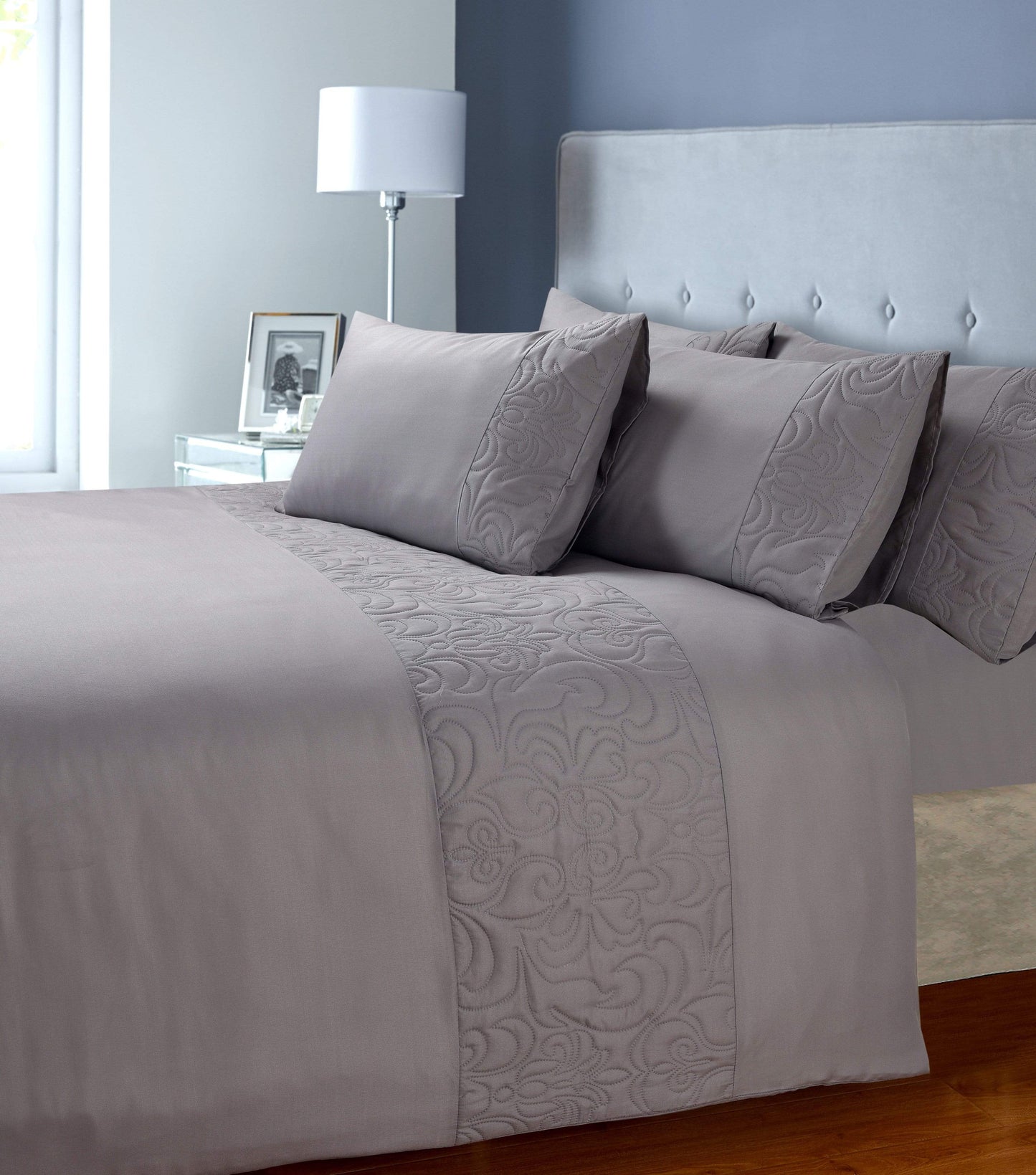 OLIVIA ROCCO Duvet Cover SINGLE / SILVER Venezia Duvet Set Wholesale Manchester UK