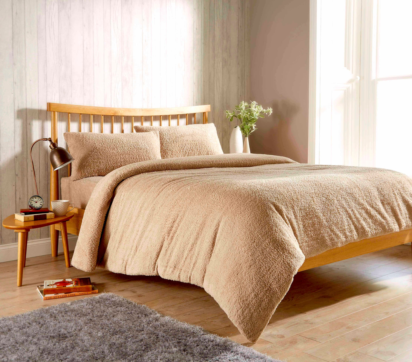 OLIVIA ROCCO Duvet Cover SINGLE / TAUPE Original Teddy Duvet Set Wholesale Manchester UK