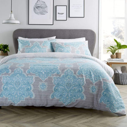 OLIVIA ROCCO Duvet Cover SINGLE / TEAL Empire Duvet Set Wholesale Manchester UK
