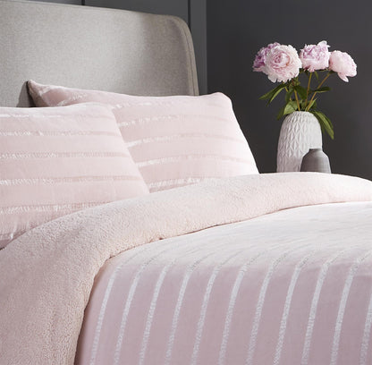 OLIVIA ROCCO Duvet Cover Stripe Reversible Teddy Duvet Set Wholesale Manchester UK