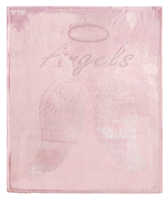 OLIVIA ROCCO Duvet Cover THROW / PINK Angel Wings Teddy Duvet Set Wholesale Manchester UK