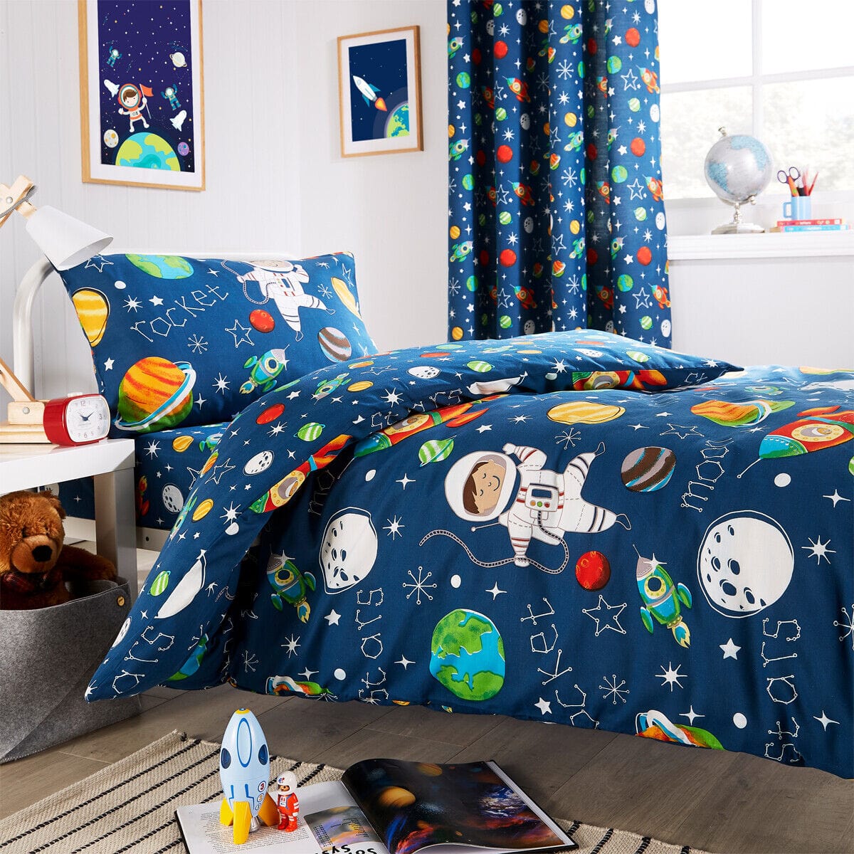 OLIVIA ROCCO Duvet Covers SINGLE DUVET SET Space Explorer Kids Duvet Set Wholesale Manchester UK