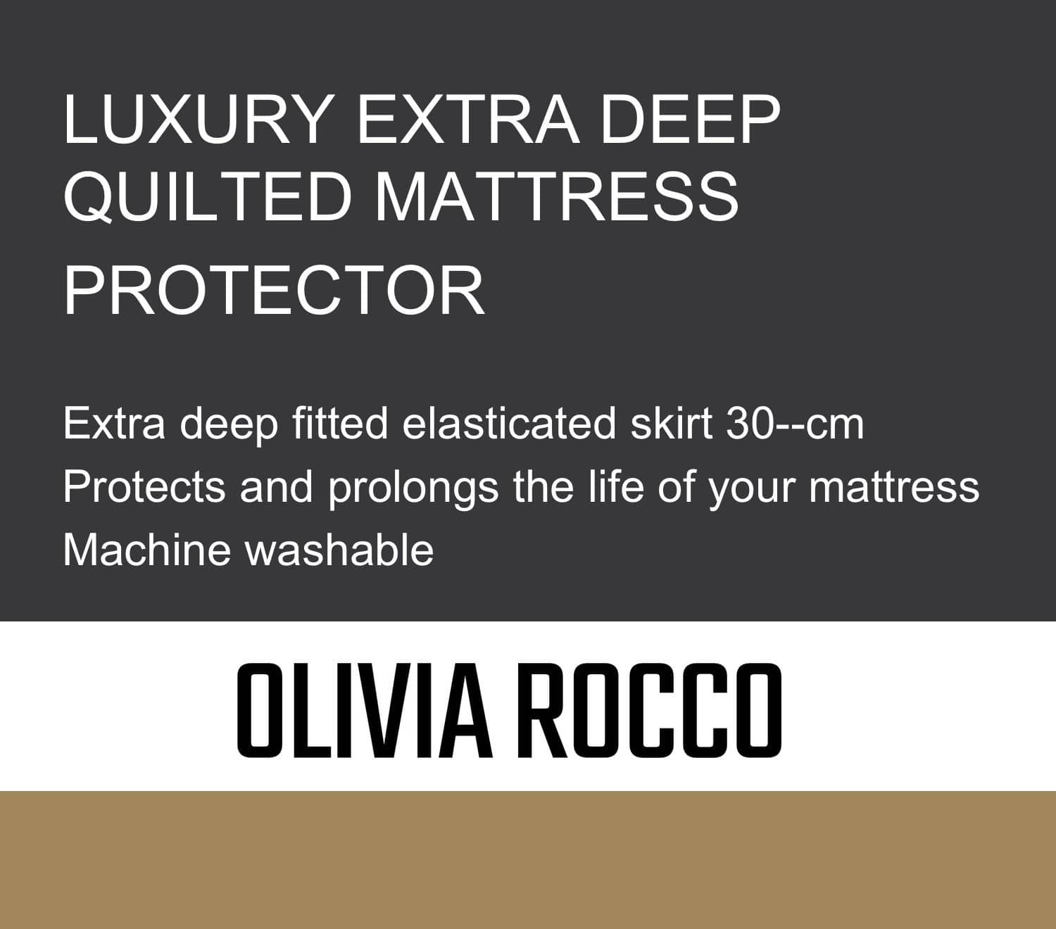 OLIVIA ROCCO Mattress Protector Egyptian Cotton Quilted Mattress Protector Wholesale Manchester UK