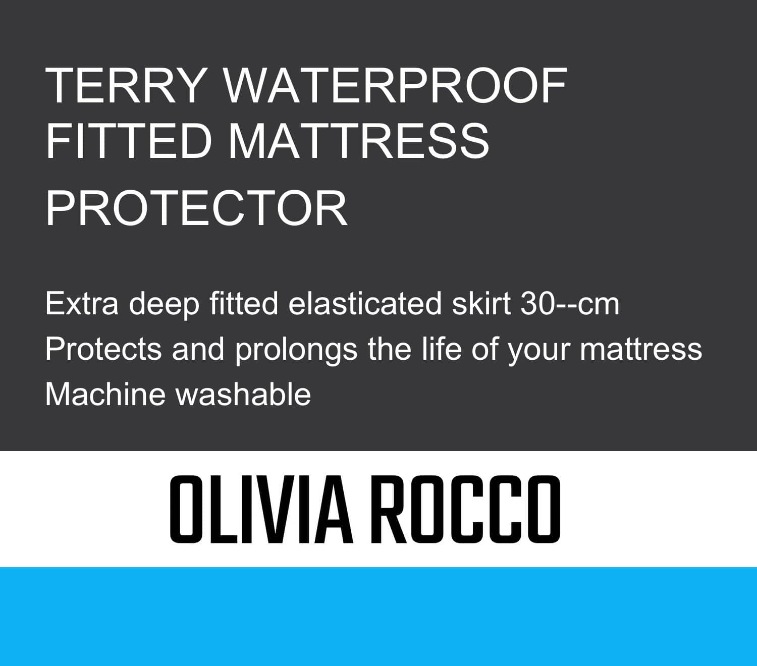 OLIVIA ROCCO Mattress Protector Terry Towel Waterproof Mattress Protector Wholesale Manchester UK