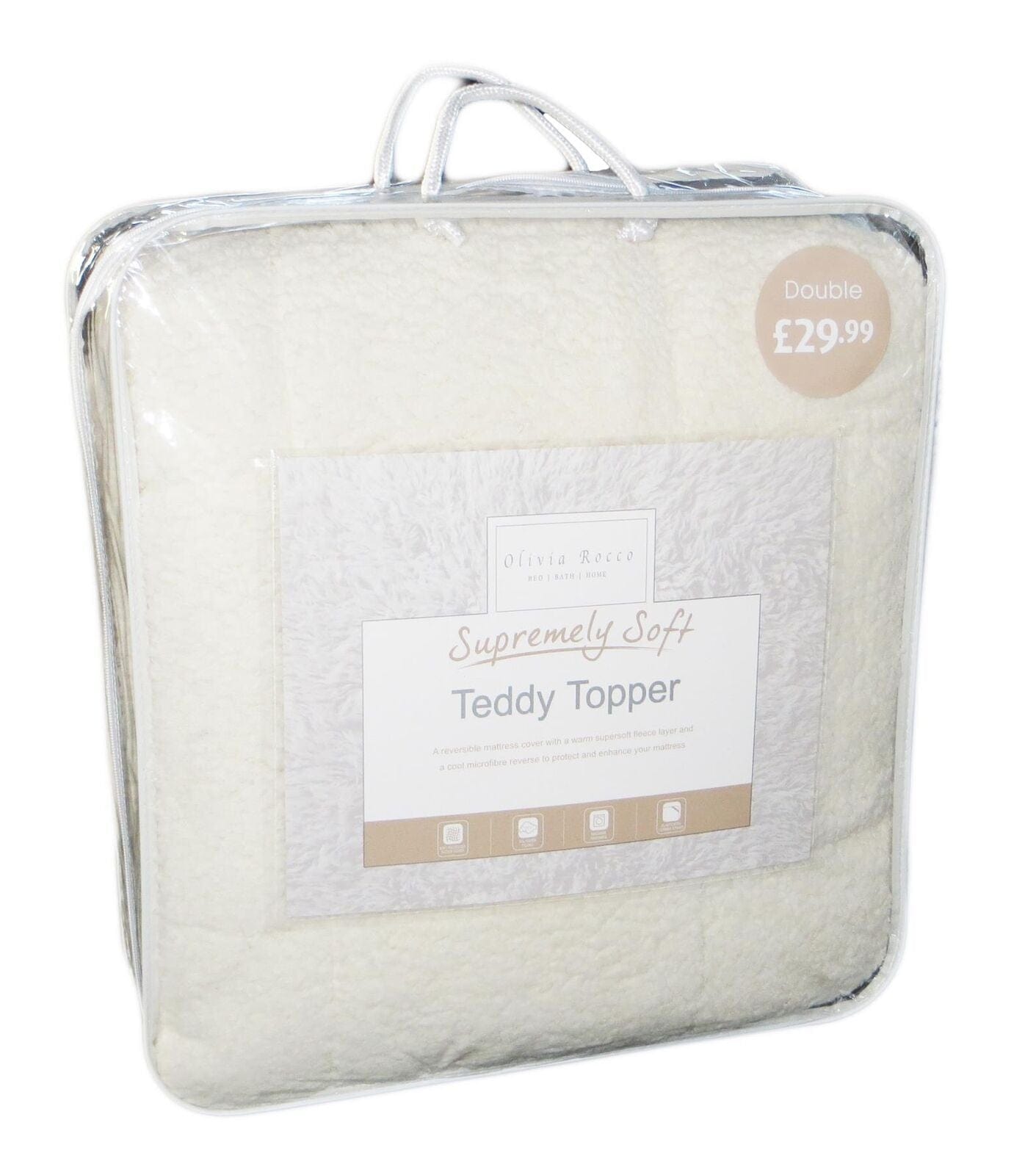 OLIVIA ROCCO Mattress Topper Supreme Comfort Teddy Mattress Topper, Intelligent Warmth Bed Enhancer Wholesale Manchester UK