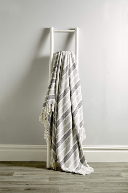 OLIVIA ROCCO Throw 127 x 152 cm / GREY Zara Pure Cotton Throw Wholesale Manchester UK