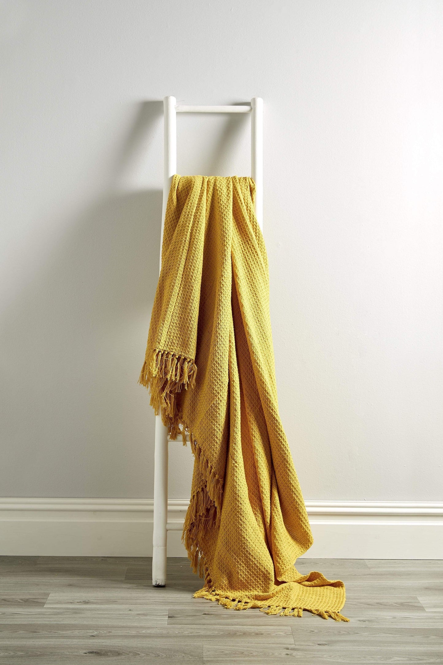 OLIVIA ROCCO Throw 127 x 152 cm / OCHRE Lisbon Pure Cotton Honeycomb Throw Wholesale Manchester UK