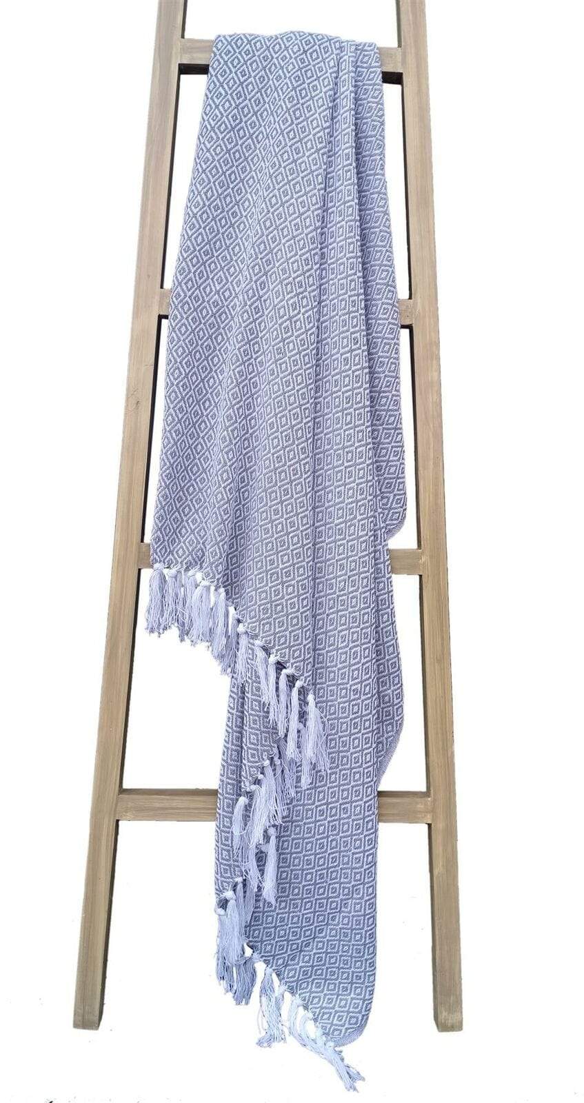 OLIVIA ROCCO Throw 127 x 152 cm / SILVER Regal Pure Cotton Throw Wholesale Manchester UK
