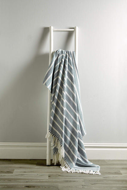 OLIVIA ROCCO Throw 127 x 152 cm / TEAL Zara Pure Cotton Throw Wholesale Manchester UK