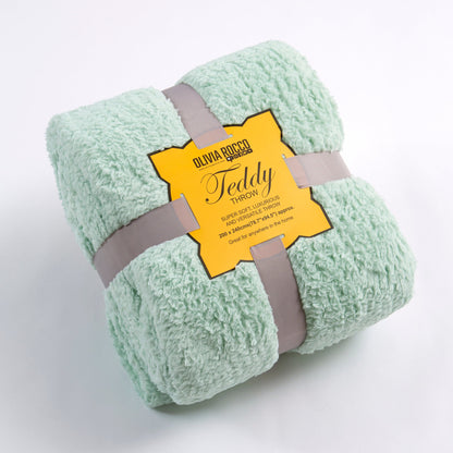 OLIVIA ROCCO Throw 130 x 180 cm / DUCKEGG Fluffy Huggable Teddy Throw, Cosy & Snug Blanket Wholesale Manchester UK
