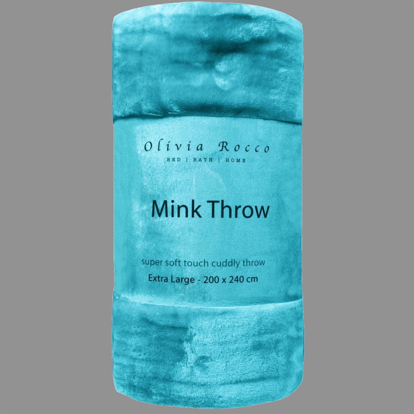 OLIVIA ROCCO Throw 150 x 200 cm / TEAL Mink Faux Fur Throw Wholesale Manchester UK
